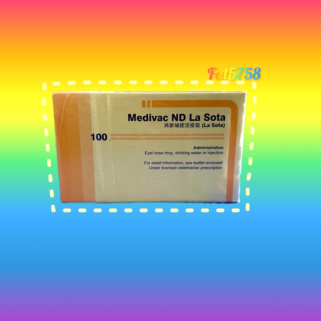 VAKSIN MEDIVAC ND LASOTA 100 DOSIS Kemasan Box (isi 10 botol)