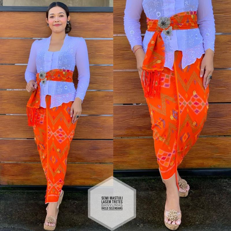 Kamen endek semi mastuli Tretes insclude selendang // endek semi mastuli // endek tretes