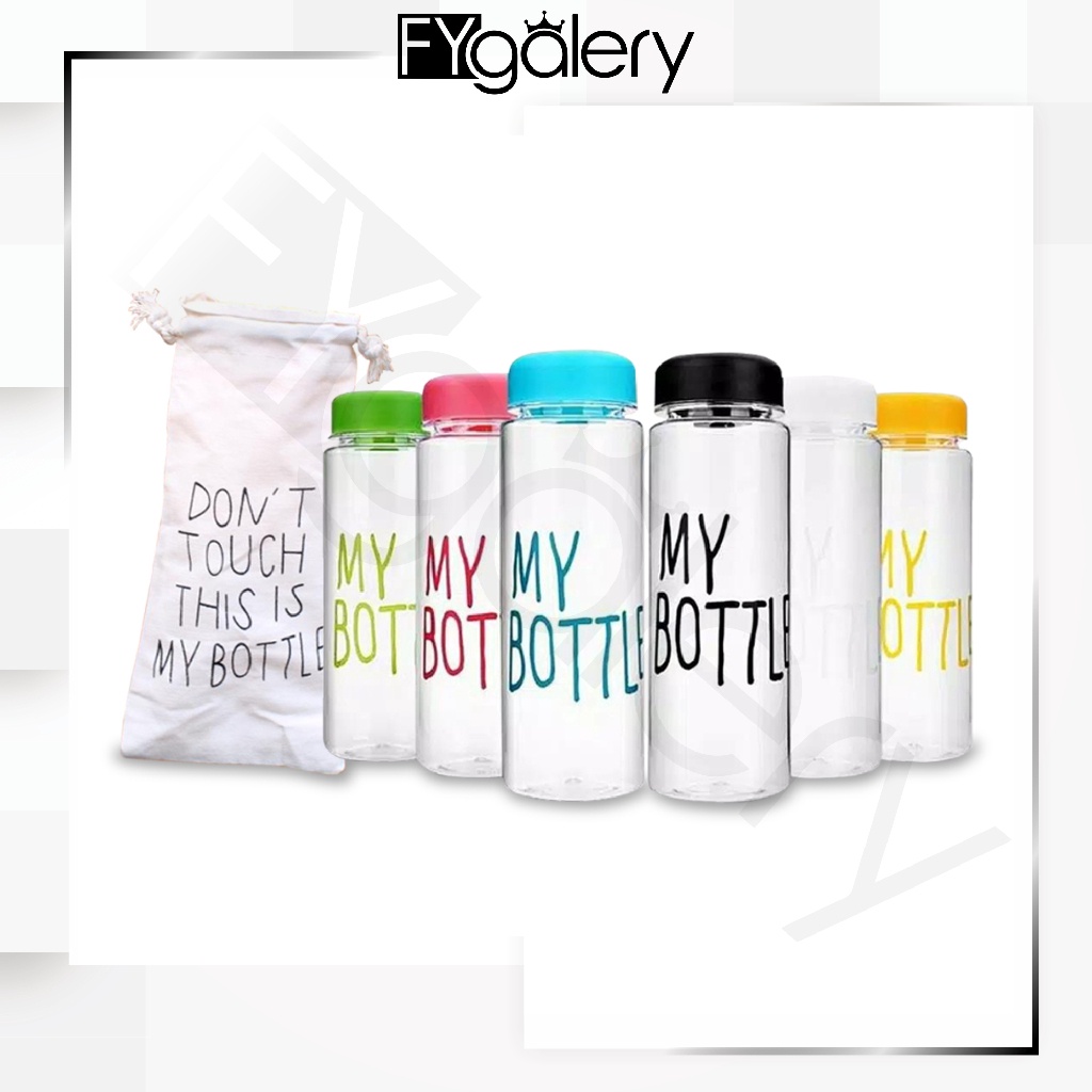 My Bottle Plastik Bening + SARUNG Botol juice Botol Air minum Plastik 501-600ml