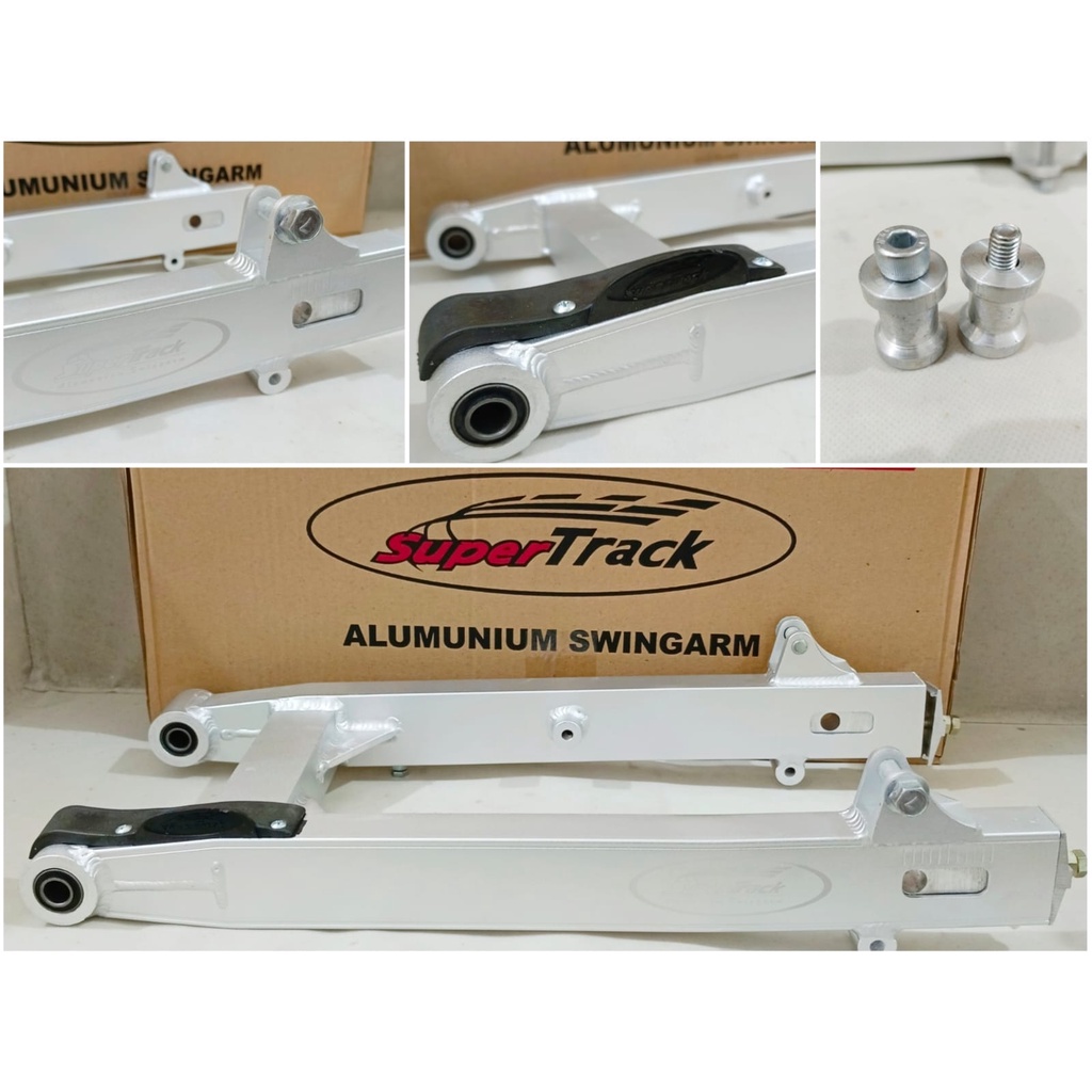 ARM SUPERTRACK YAMAHA JUPITER Z VEGA R NON / TANPA STABILIZER SWING ARM ALUMINIUM ALLOY SILVER