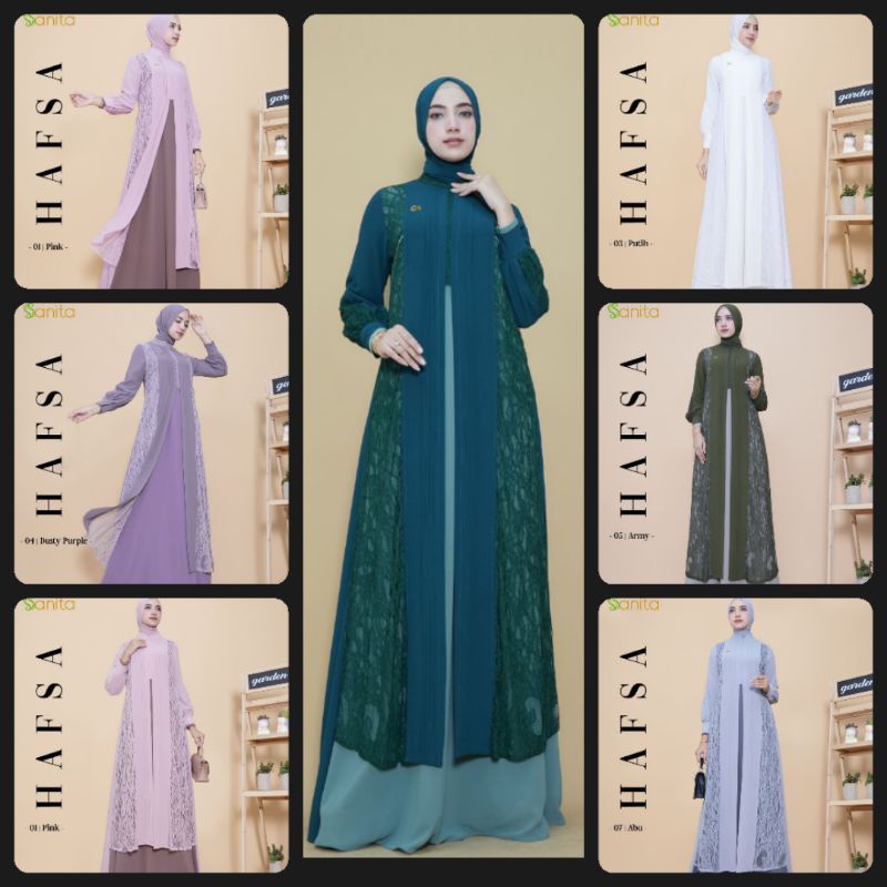 Hafsa Dress by Sanita/Hafsa Dress ori by Sanita/Sanita Terbaru/Sanita Hijab