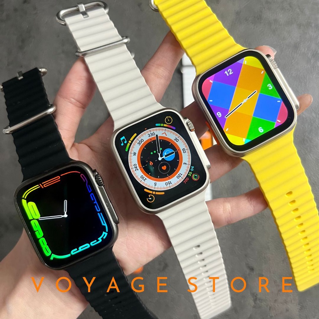 [BISA PAKAI FOTO] Ada Bahasa Smartwatch ORIGINAL ULTRA 8 PRO Telefon Bluetooth media sosial Jam Tangan Pintar murah 49mm 45mm IWO telefon XS8 PRO Voyage Store