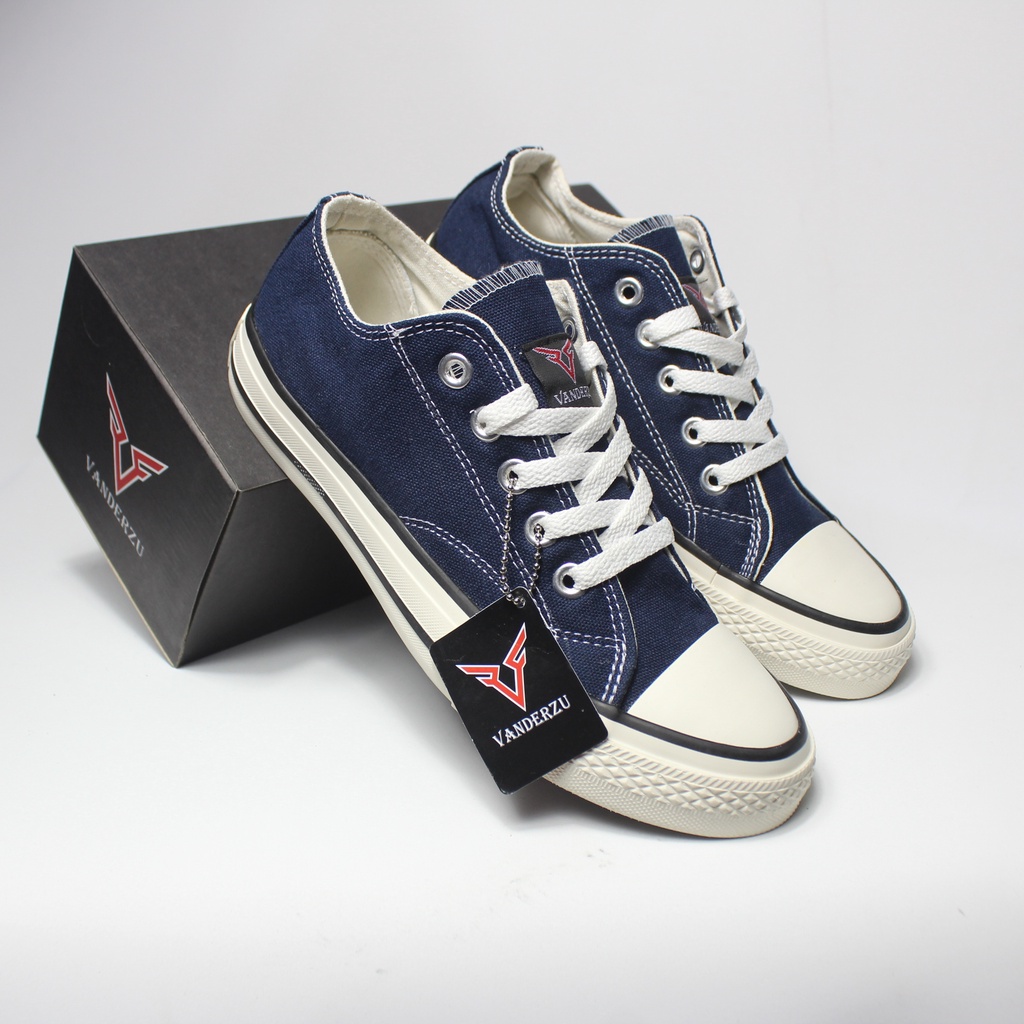 Sepatu Style Fashion Pria Cowok Santai Sport Jalan Gaul Gaya Kuliah Hangout Brand Lokal Terbaru Vanderzu Casual Murah