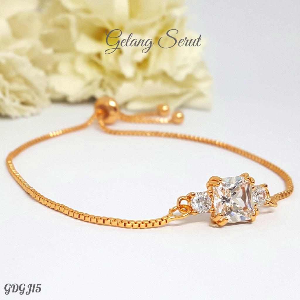 PGX Gelang Serut Xuping Aksesoris Wanita Fashion Korea Perhiasan Lapis Emas - R269