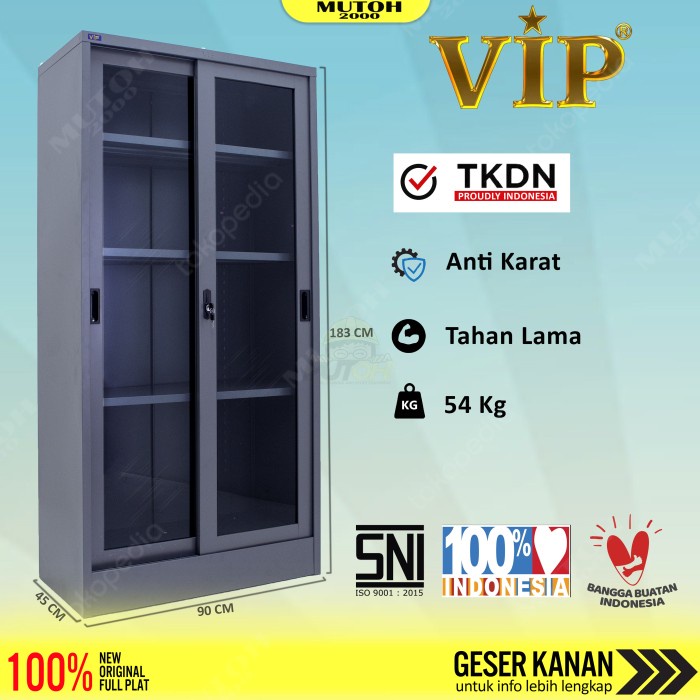 

Lemari Arsip Lemari Besi Pintu Kaca Sliding Geser Vip V-602 Star Seller