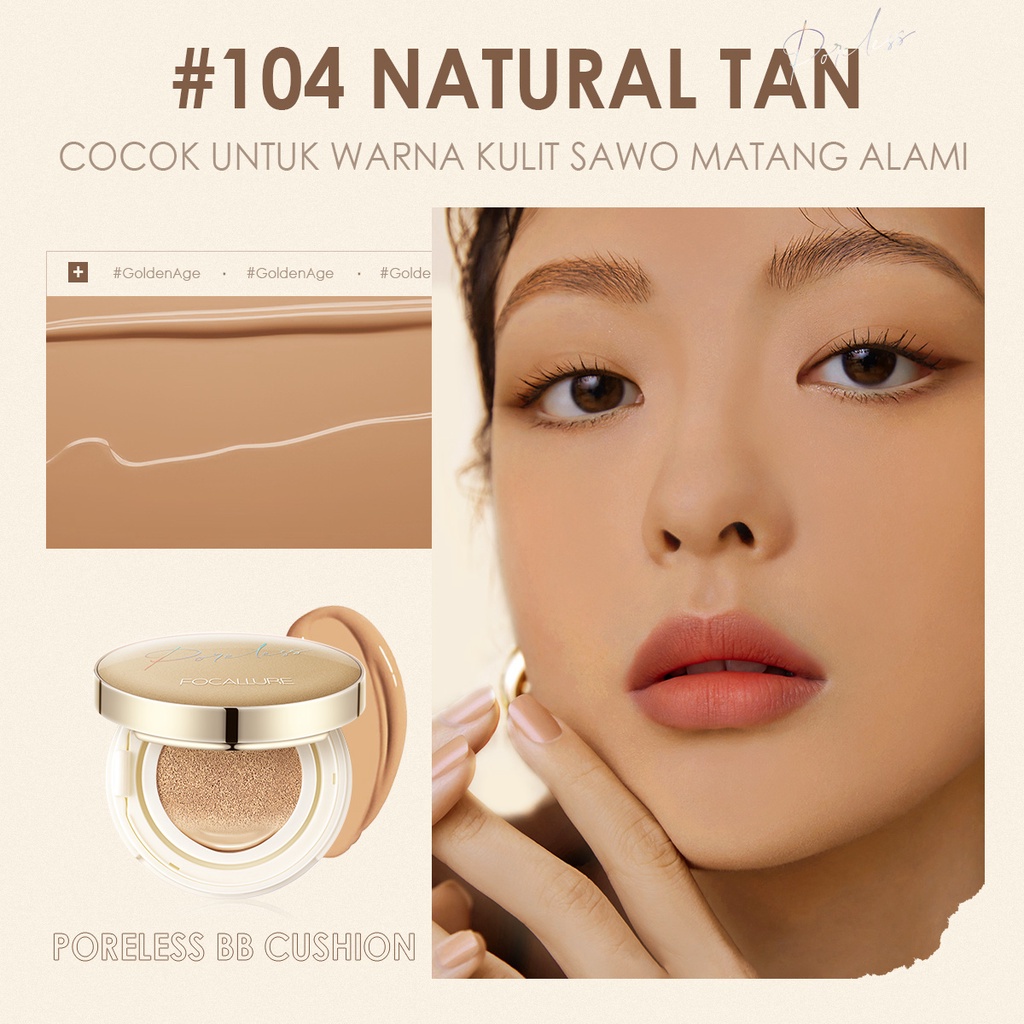 FOCALLURE Cushion Full Coverage BB Cushion Poreless #GoldenAge