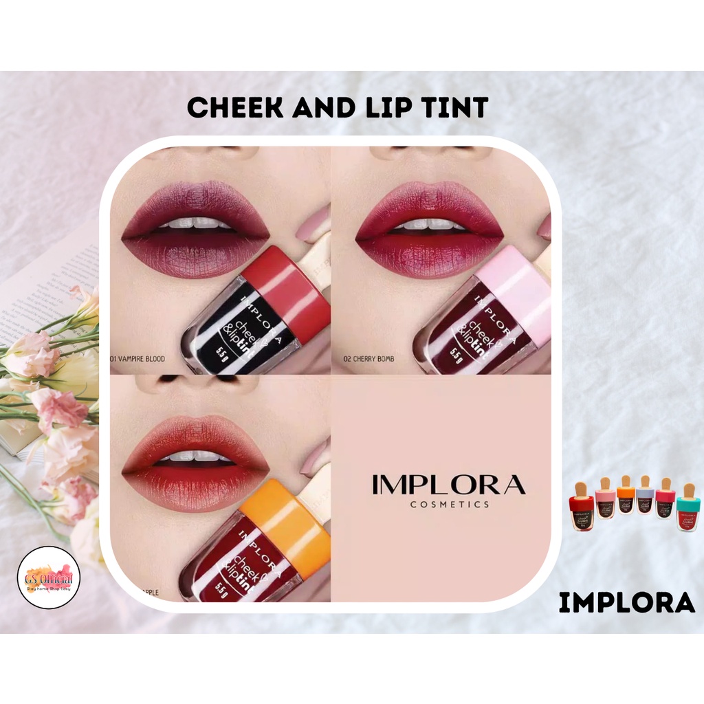 IMPLORA CHEEK &amp; LIP TINT - Lip Tint - Ice Cream 5.5gr