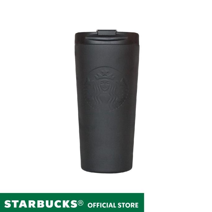Starbucks Tumbler 16oz SS Etched Siren Black Core S11067453