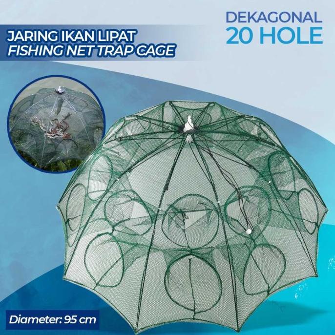 Perangkap ikan Bubu jebakan Ikan udang kepiting lele belut 20 Lubang