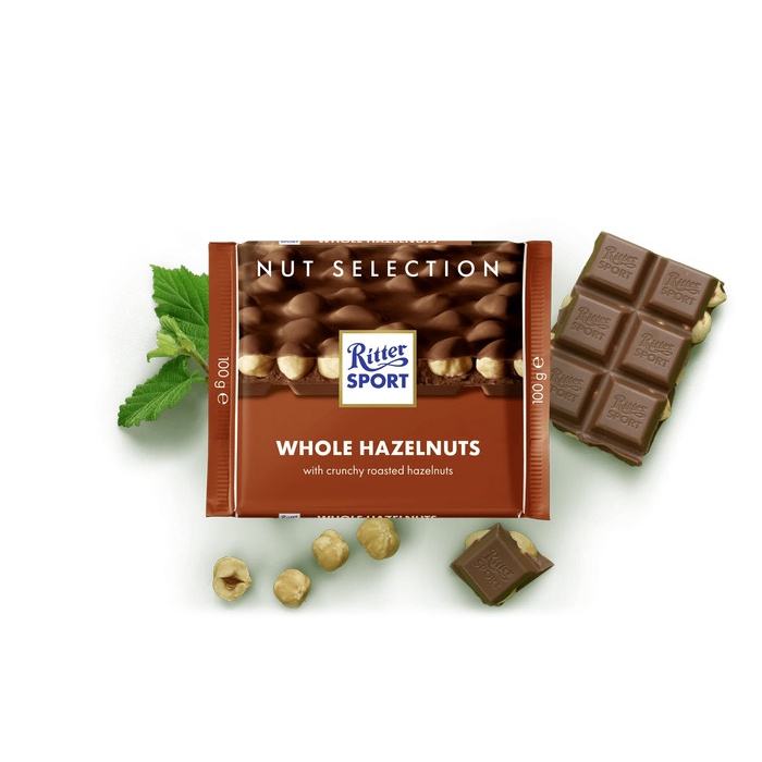 

COKELAT RITTER SPORT WHOLE HAZELNUTS 100G