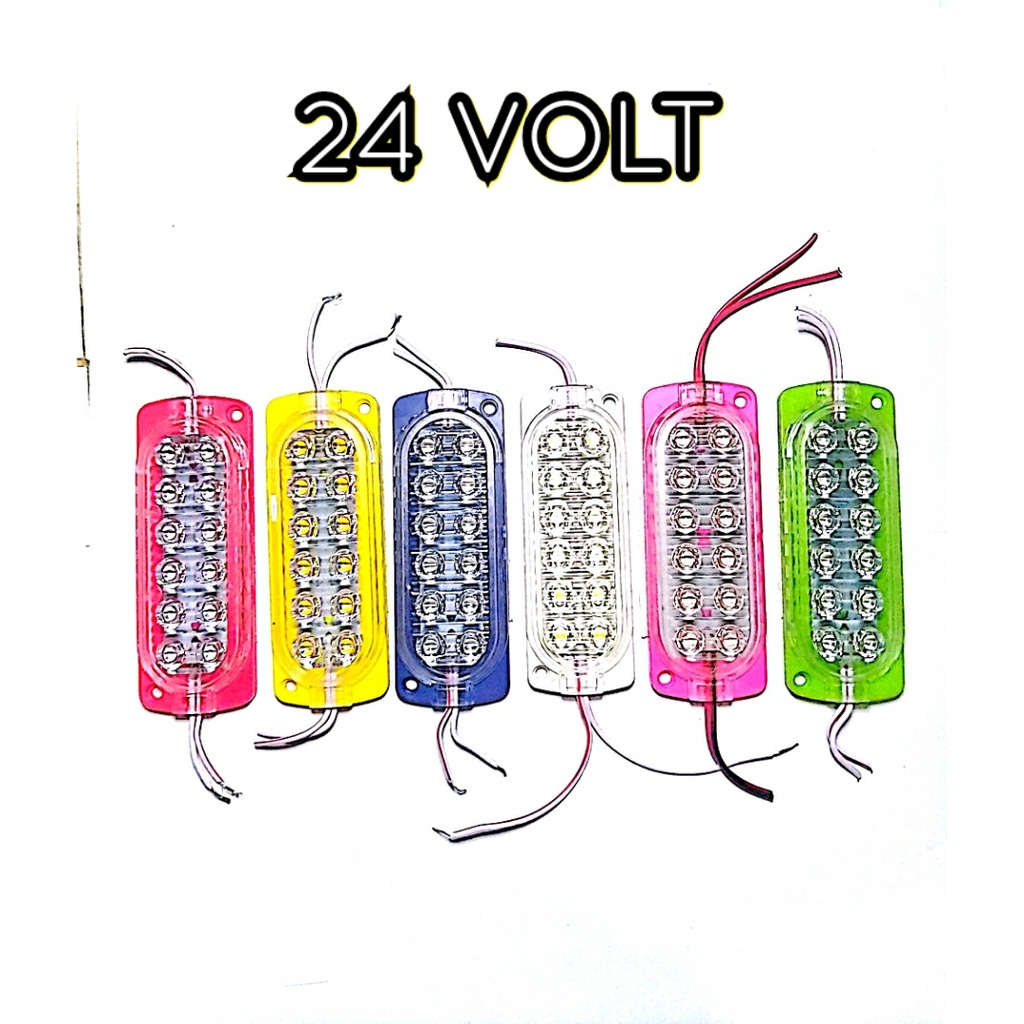 Lampu LED ultrasonic 12 mata 24 volt LED kolong truk Bak truk Bus