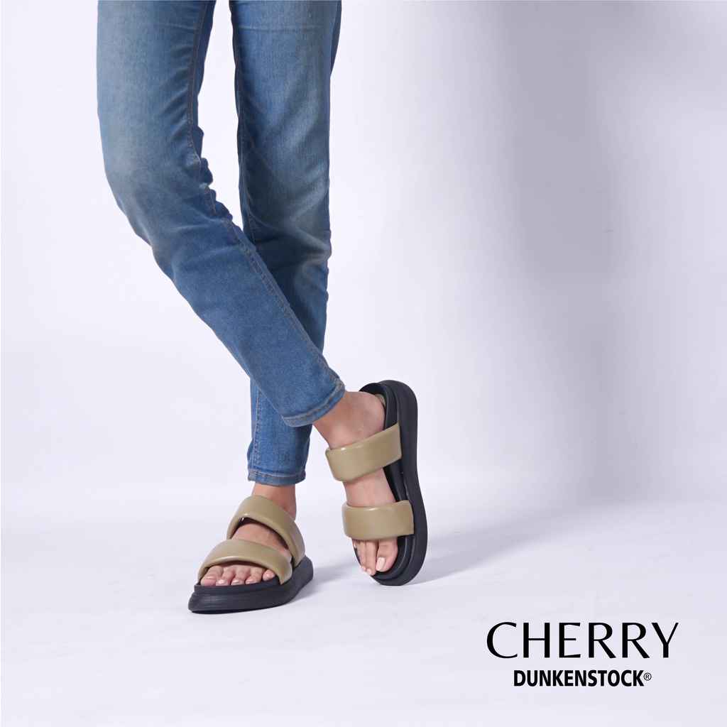 Dunkenstock Cherry Sandal Selop Wanita Ban Dua Sendal Slop Cewek Casual Trendy Size 36-40