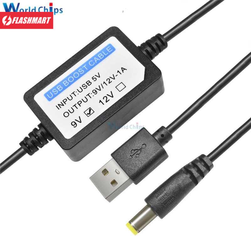 Flashmart WorldChips Kabel USB Power Boost Step Up 5V to 9V 1A 2.1x5.5mm - TQ5