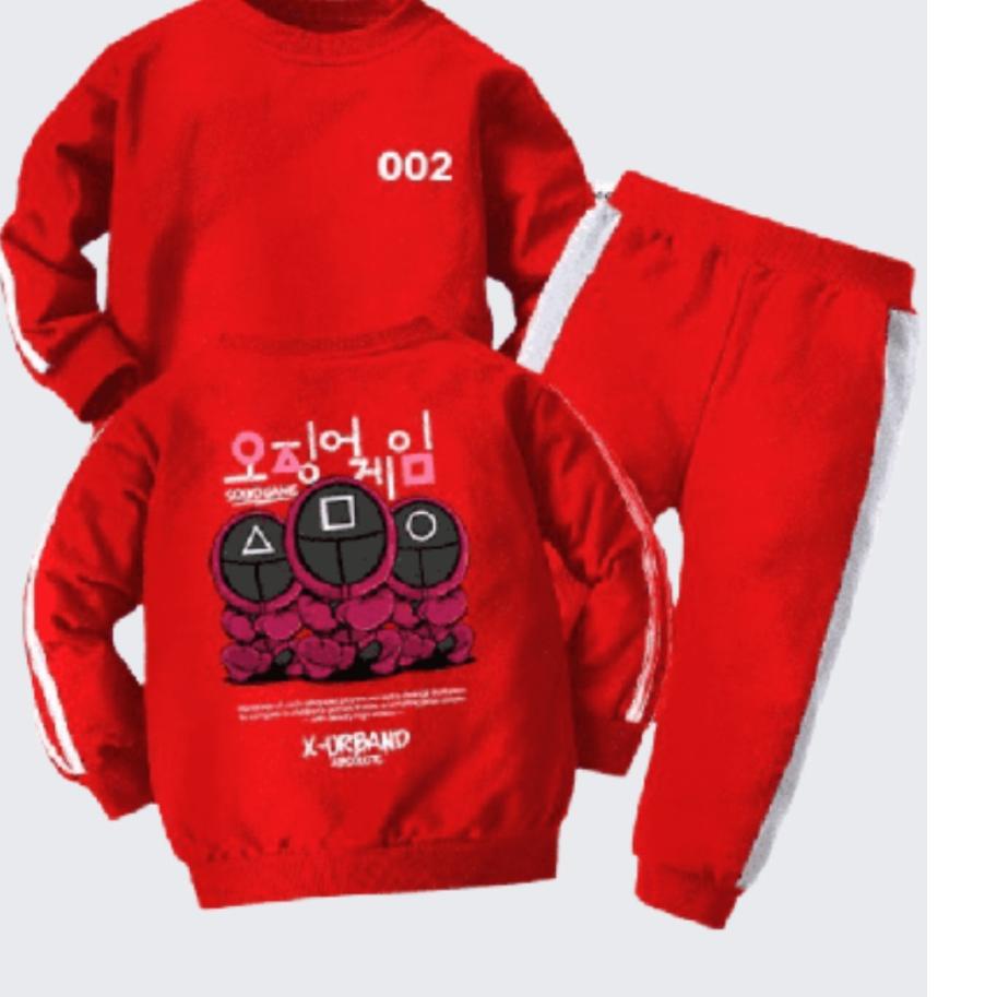✯ Setelan Baju Sweater Anak Squid Game Laki Switer Skuat Game Permpuan Perempuan Murah Terlaris UK00