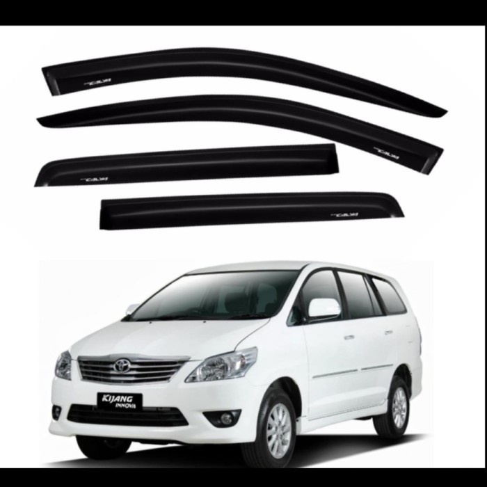 Side Visor / Talang Air Model Slim Mobil Innova Lama