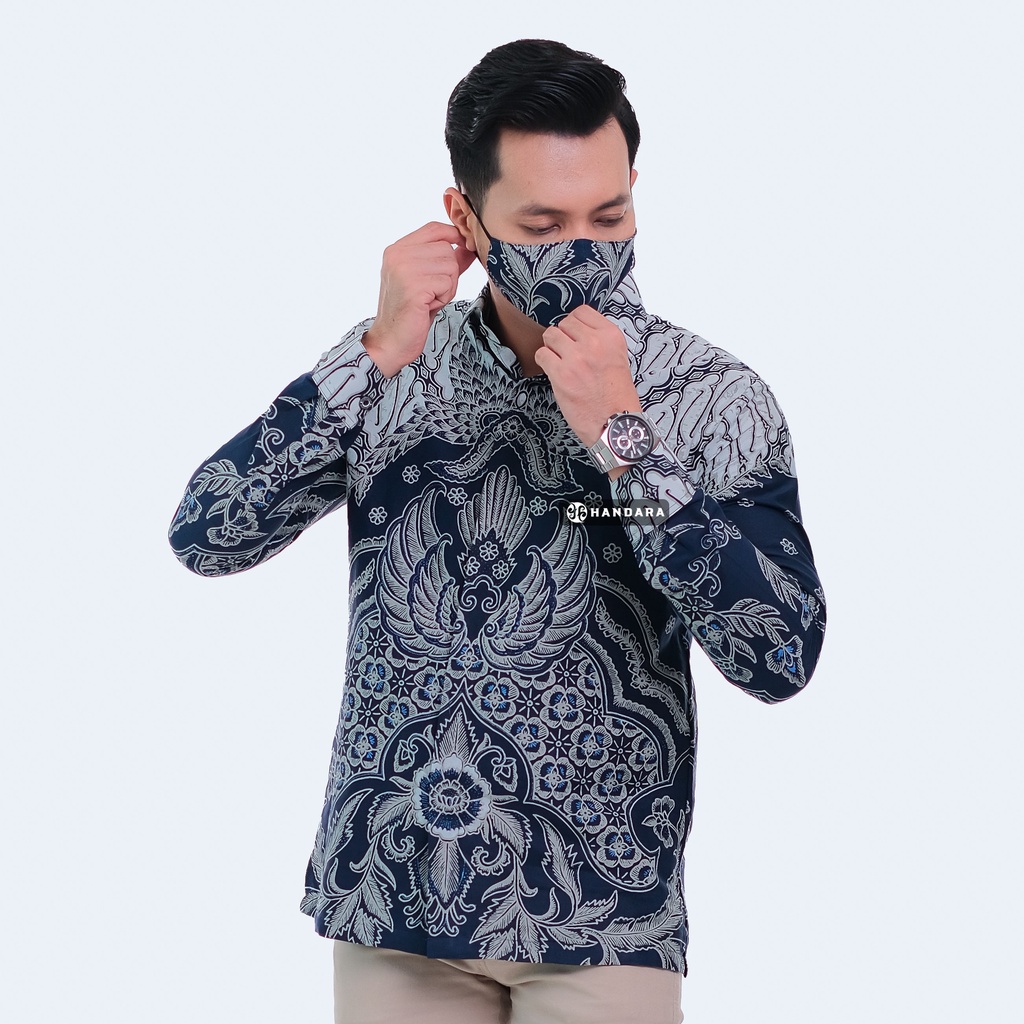 Handara Batik Pria Lengan Panjang Slim Fit Premium Gurdo Kraton HB-352