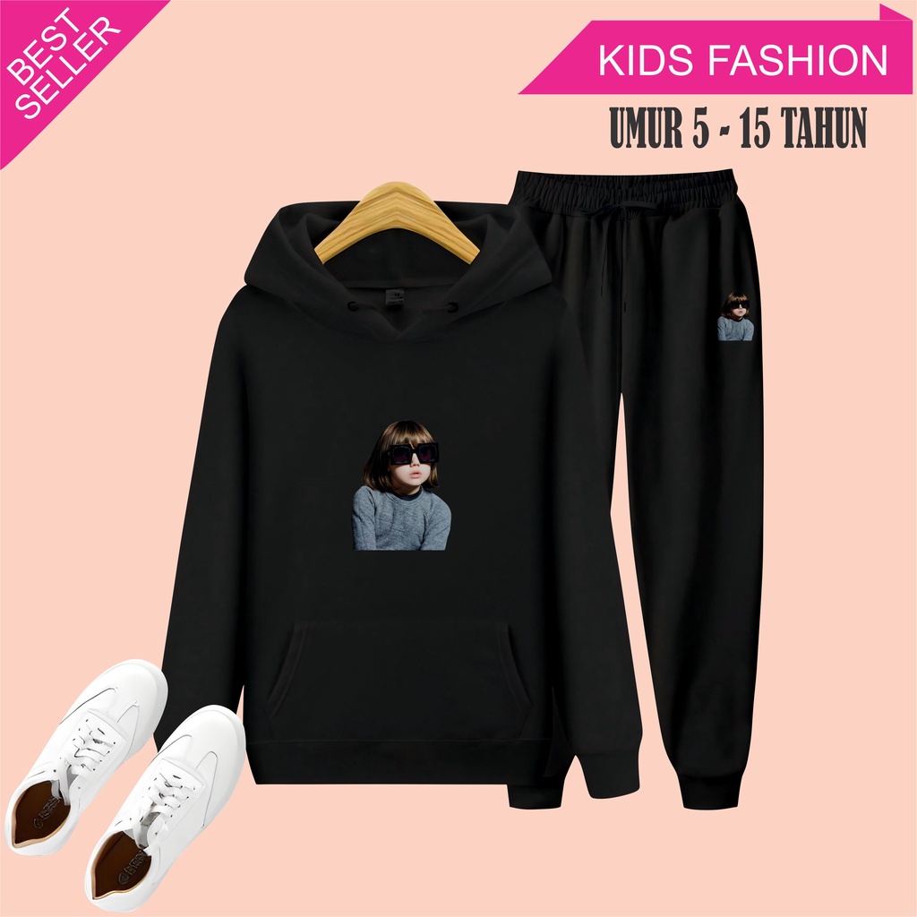 MCL - Setelan Hoodie Anak Sunglasses Girl