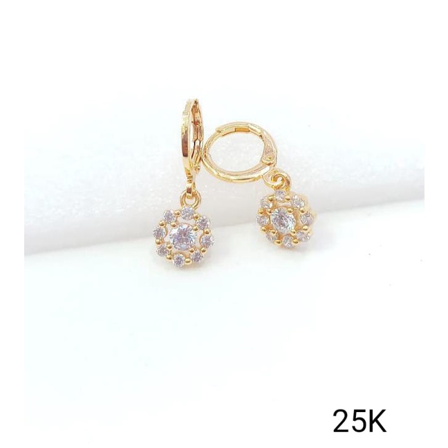 ANTING KLIP PERHIASAN IMITASI LAPIS EMAS