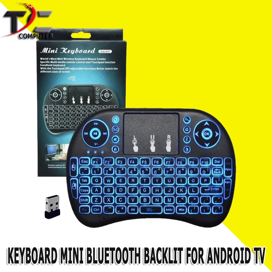 i8 Backlit Mini Wireless Keyboard Touchpad