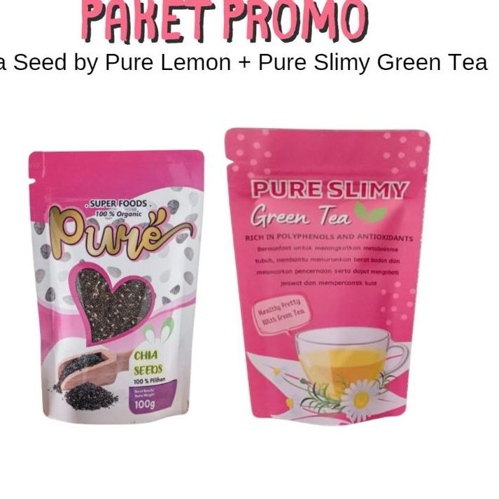 

♨ Paket Promo Chia Seed 100 gr + Green tea 30 gr (1 CHSD + 1 GT) ❋