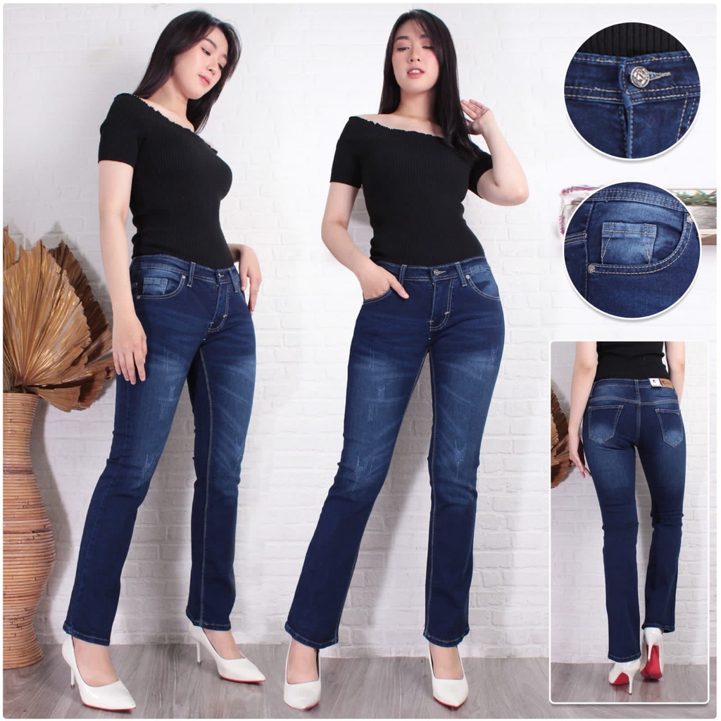 FWR - CELANA CUTBRAY SOFTJEANS WANITA RIPPED LASER JEANS