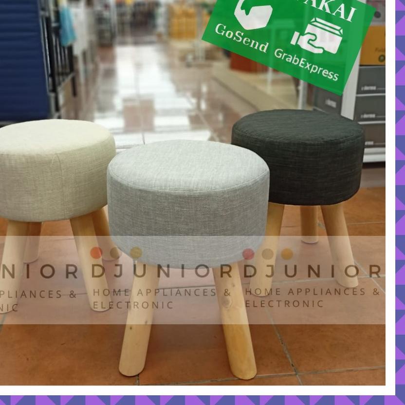 ◊ INFORMA - TANGO STOOL / KURSI SOFA MINI KAKI KAYU SELMA ❄