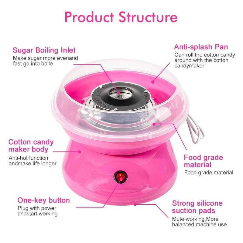 Mesin Arum Manis Permen Kapas Cotton Candy Maker - JK-MO6 - Pink