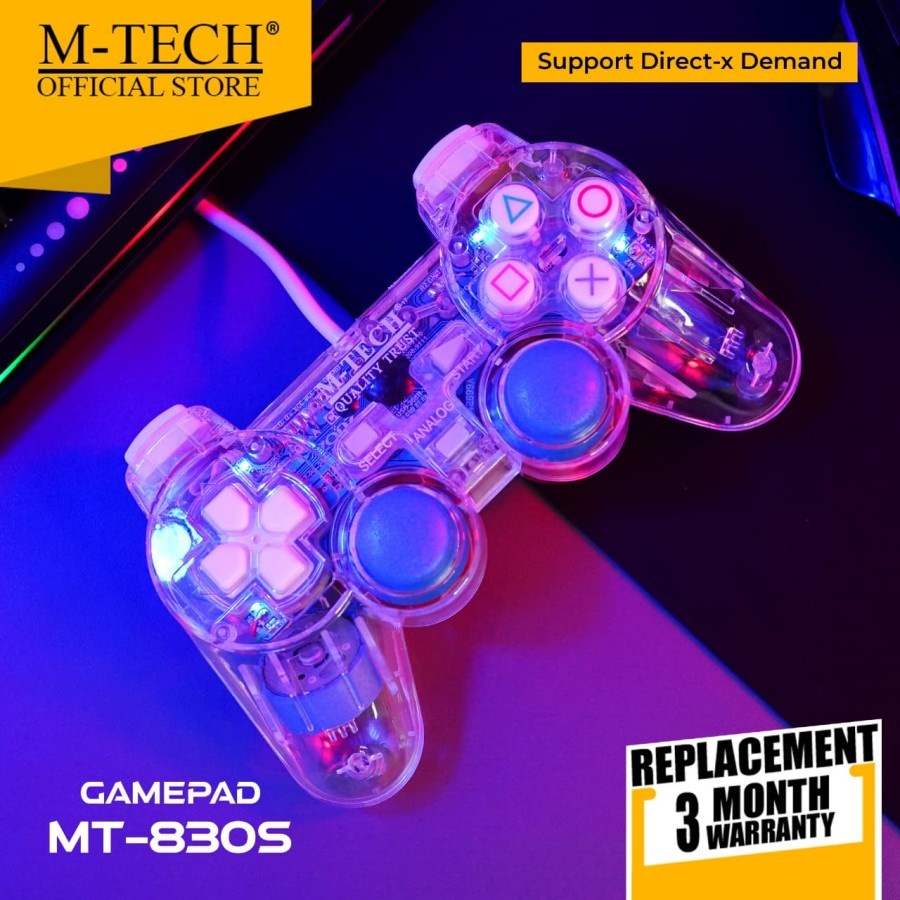 M-Tech Gamepad Joystick Stick PS Double Getar Garansi Resmi Original