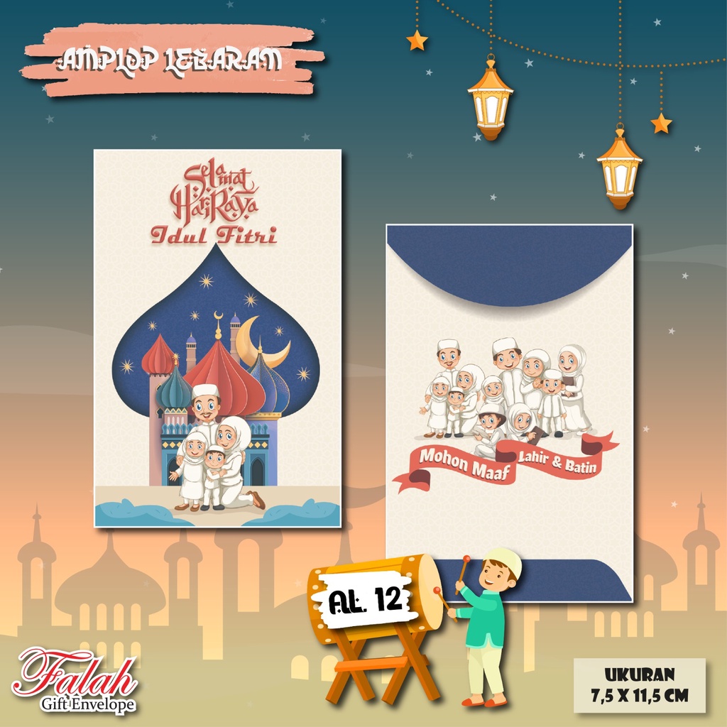 

Amplop Lebaran Falah Kode AL 12 Isi 50 pcs