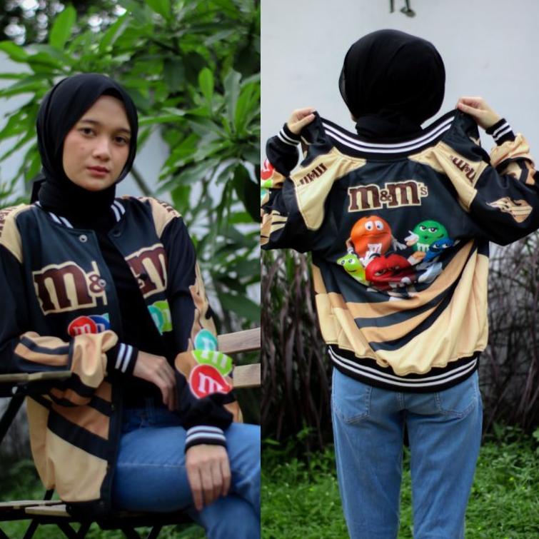 MENARIK Varsity Jacket Baseball Motif Terbaru Size L XL