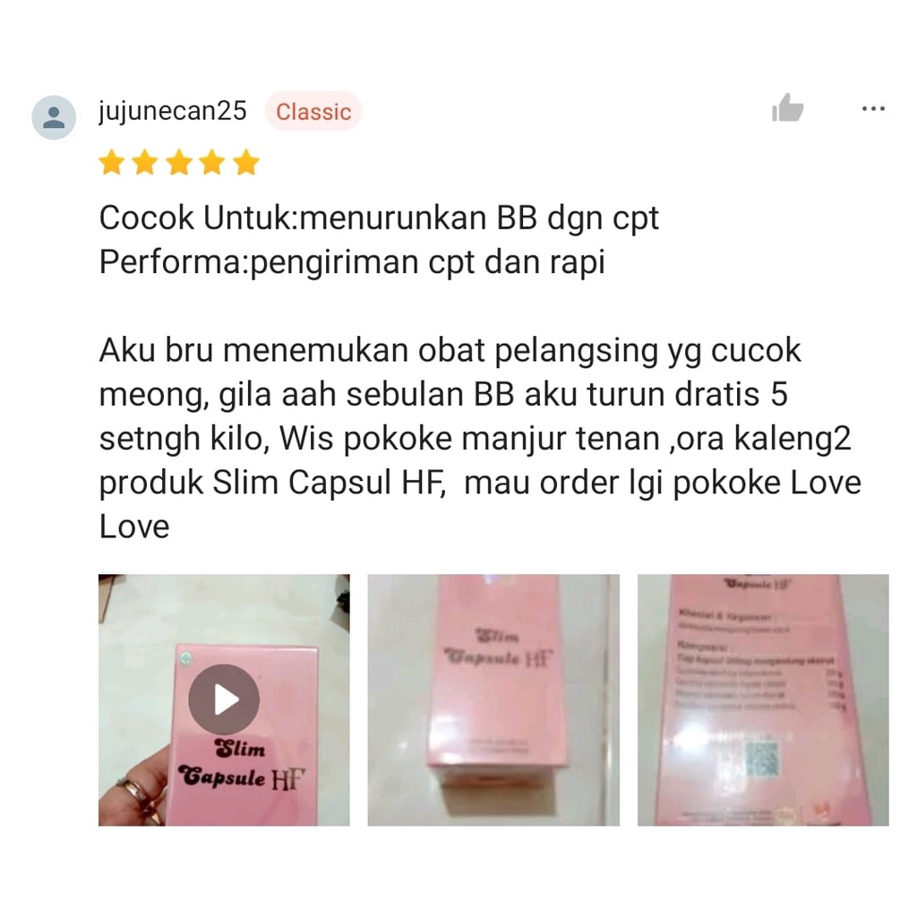 Slim Capsule Suplemen Pelangsing Penurun Berat Badan Slimming Diet 30 Kapsul