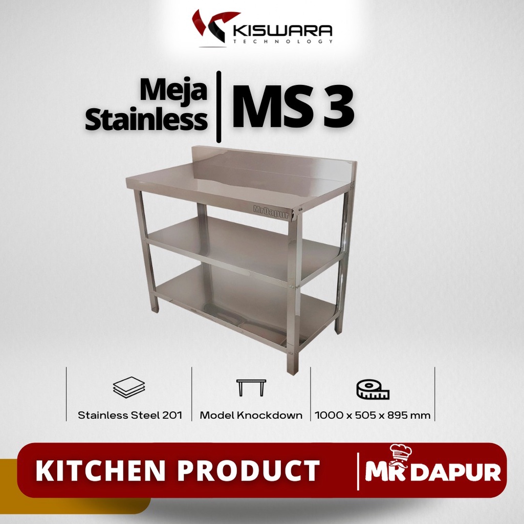 Meja Stainless Steel MrDapur MS 3 kiswarabandung