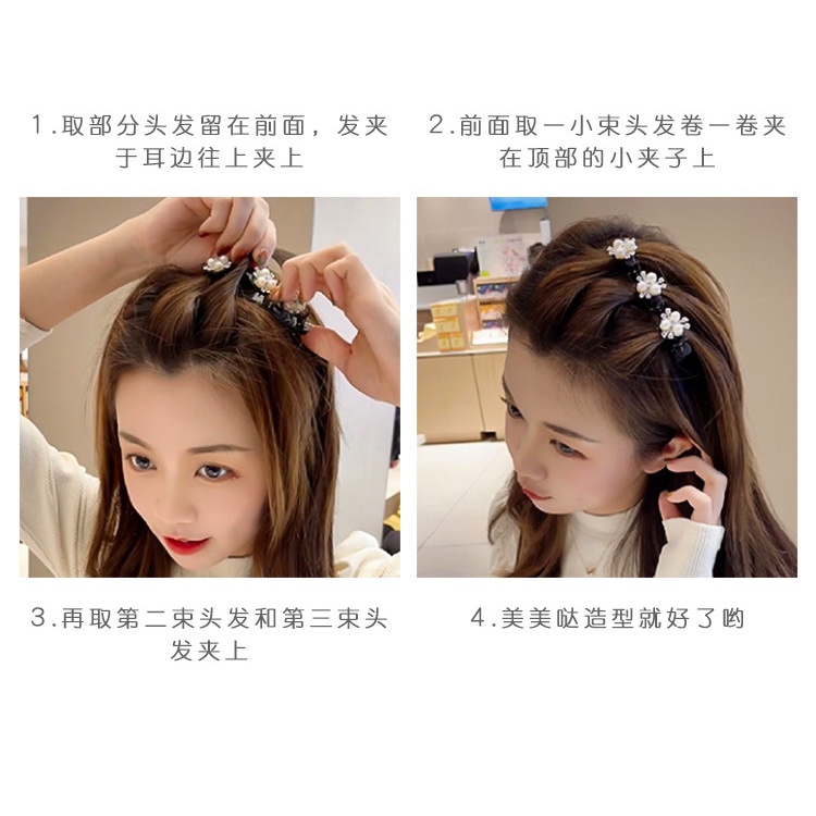 Jepit Kepang Jepit Dalam Jepit Model Korea Klip Rambut Poni Wanita Mutiara Jepitan Cantik Aesthetic Bando Kepang Unik Manis Woman Hair Clip