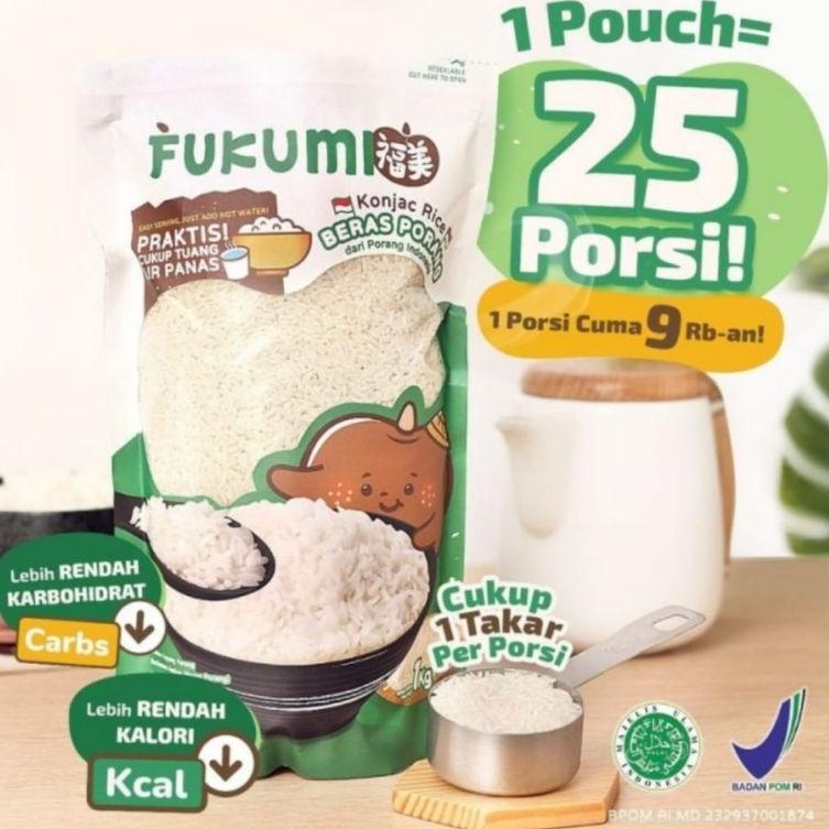 

Mau Hemat FUKUMI BERAS PORANG POUCH 1 KG - SHIRATAKI / KONJAC RICE