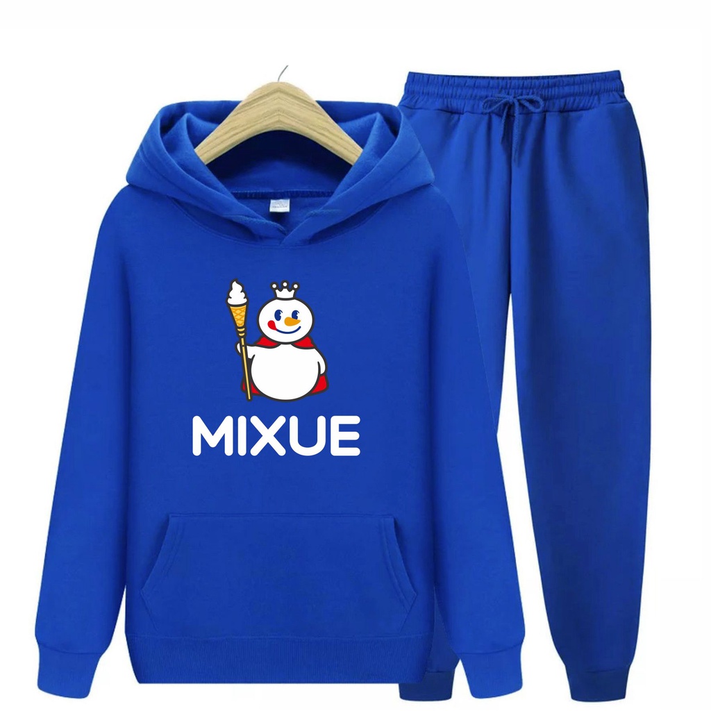 MIXUE ICE CREAM Sweater Hoodie Atasan Dan Setelan Anak  Usia 4-14 Tahun Bisa Bayar Ditempat COD