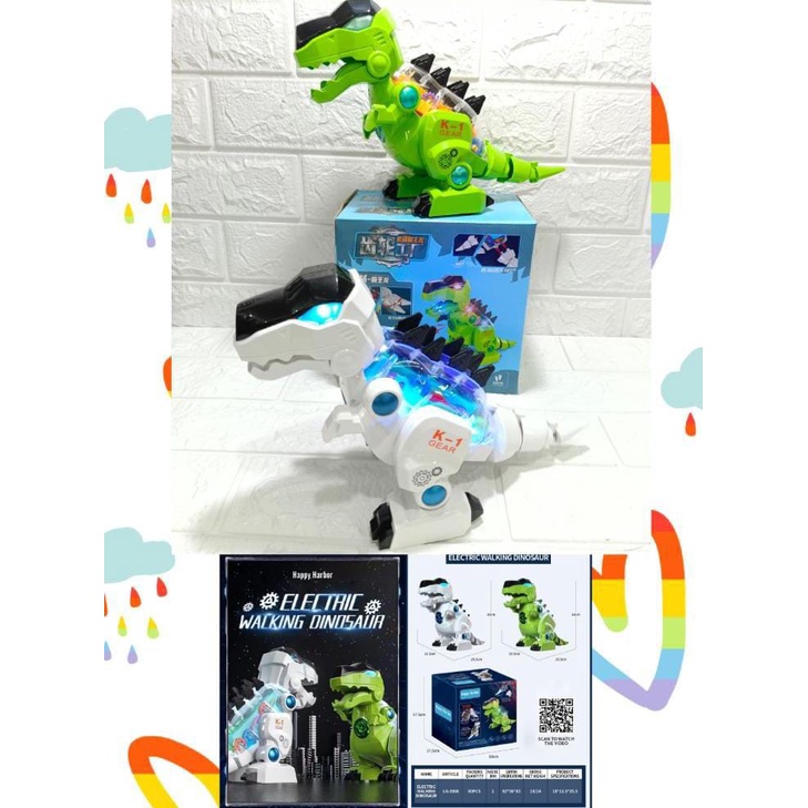 Mainan Anak [ GEAR DINO REX ] &amp; Lampu Dan Bisa Berjalan