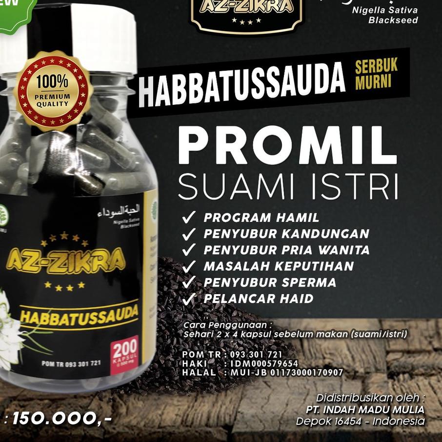 

✈ ASLI 100% HABBATUSSAUDA AZ ZIKRA 200 KAPSUL ♦