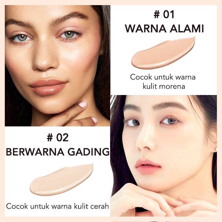 BB Cream Perak Kecil Tabung Liquid Foundation Makeup Primer Tahan Lama Makeup Concealer CC Cream Pelembab Cerah 30G