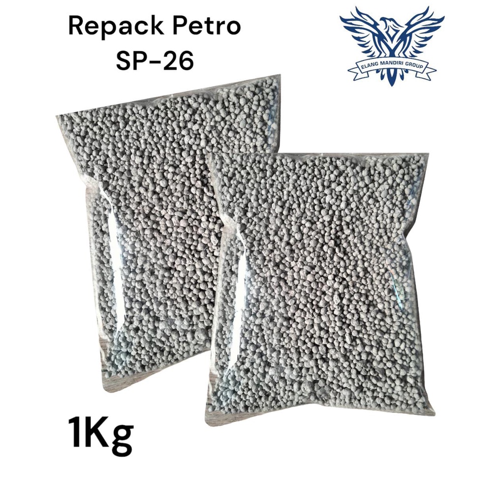 Repack Pupuk TSP SP-26 PETRO 1Kg phospate 26% Petrokmia Gresik Non Subsidi Fosfat Untuk Mempercepat Pertumbuhan Buah dan Akar