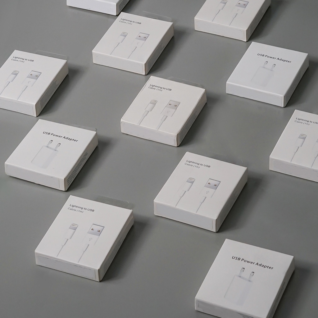 Bundling - Lightning To USB Cable 1 Meter &amp; USB Power Adaptor 5 Watt