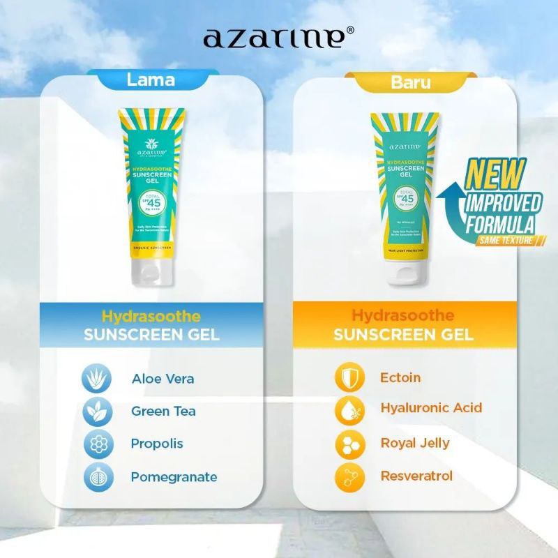 [TWIN PACK] [KEMASAN LAMA] Azarine Hydrasoothe Sunscreen Gel SPF 45 PA++++ ORGANIC SUNSCREEN / KEMASAN LAMA