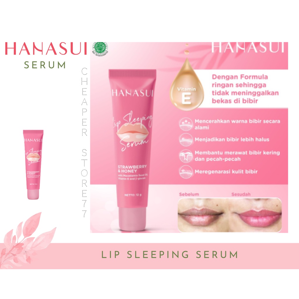 HANASUI - LIP SLEEPING SERUM STRAWBERRY &amp; HONEY 12 gr