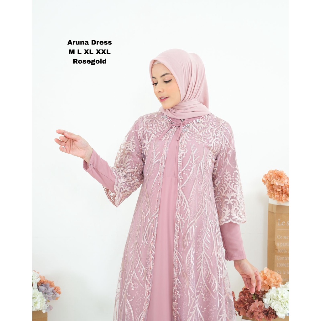 Gamis Rompi Regina || Dress Pesta Modern Terbaru || Gamis Wisuda Remaja Kekinian || Bisa Bayar di Tempat (COD) || Gamis Seragam Pesta ~ DVN STYLE