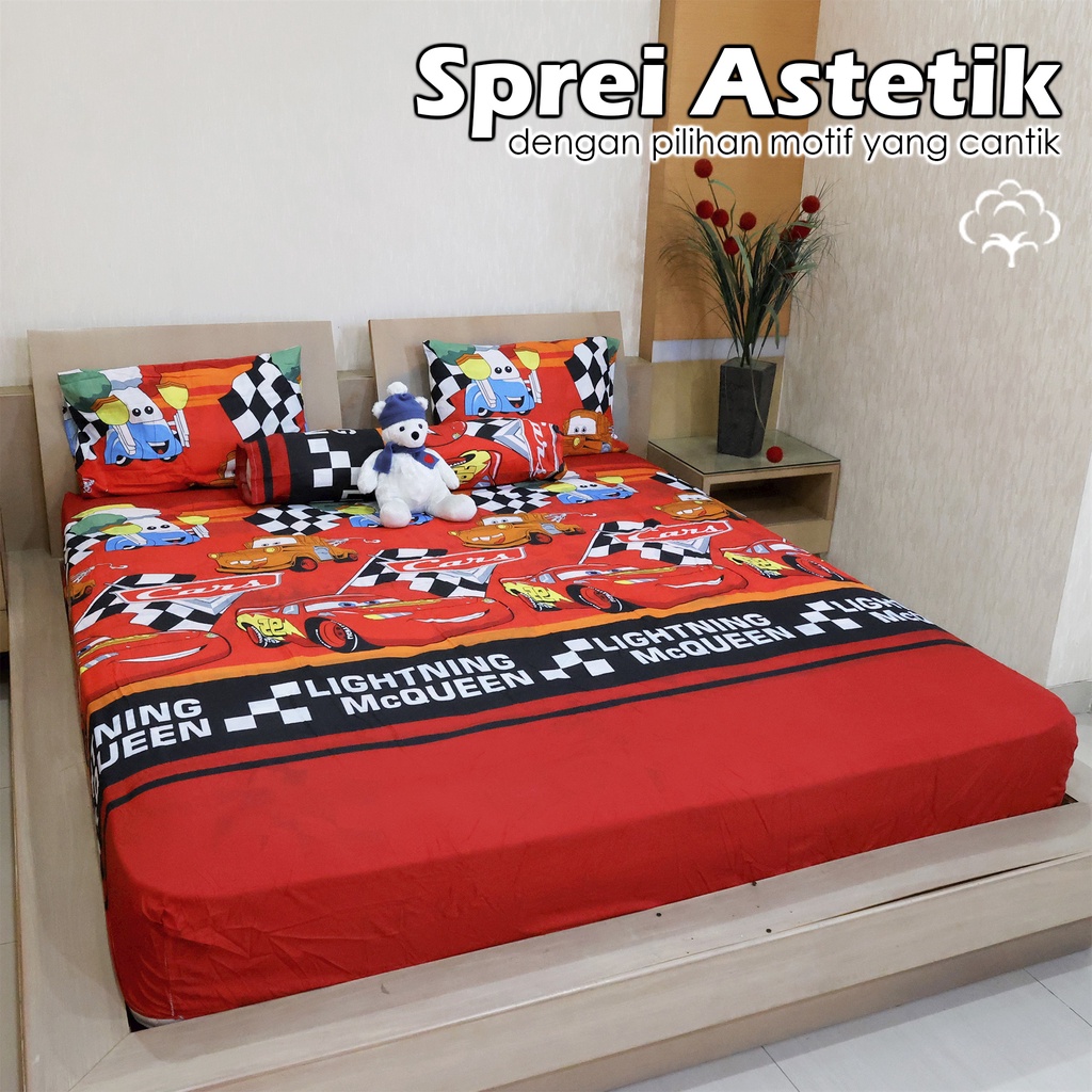 Sprei Kasur Ukuran QueenBed Bermotif Karakter Ukuran 160cmx200cm Bahan Teteron Cotton - CD-3