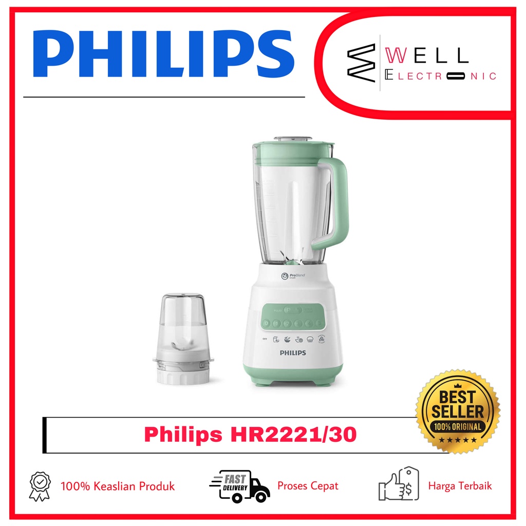 PHILIPS HR2221/30 BLENDER HR 2221 PLASTIK/MIKA - GREEN