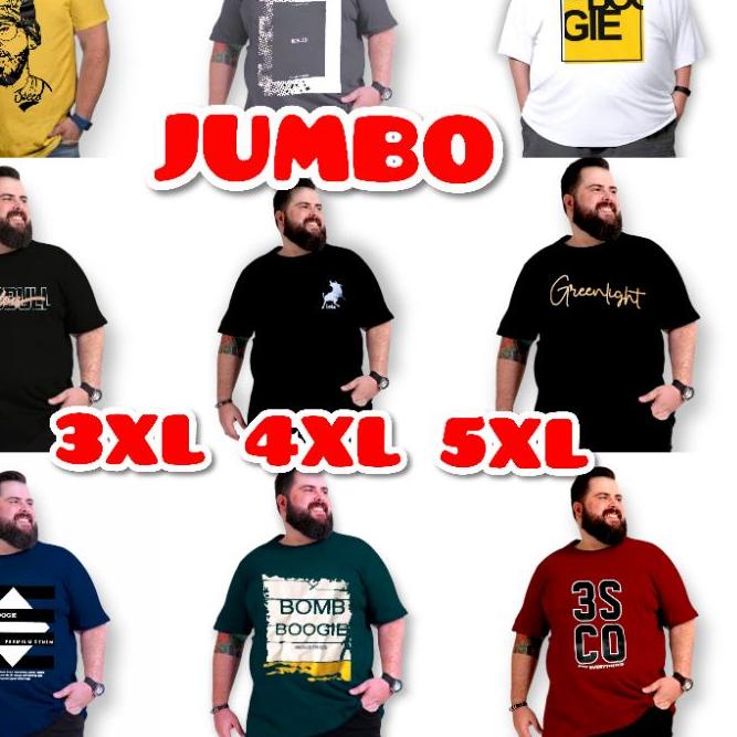 ○ KAOS PRIA JUMBO MURAH SIZE 3XL 4XL 5XL / baju kaos pria jumbo ➴