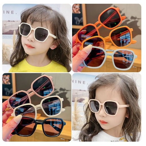 Kacamata Hitam Anak Cewek Cowok Kacamata Korea Fashion High Quality Kids Sunglasses Transparan Import