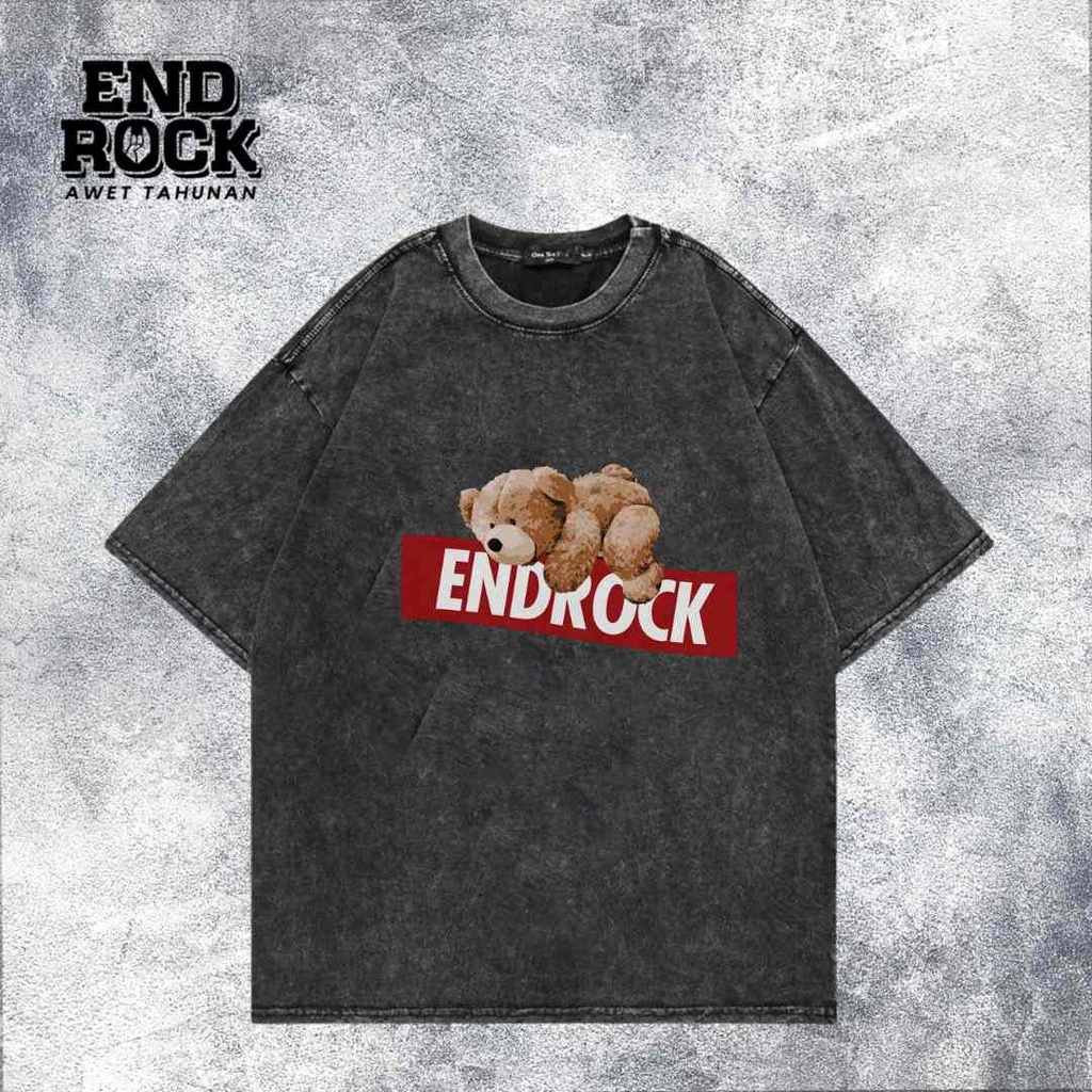 Kaos Oversize Wash Original Endrock Tema ER Bear