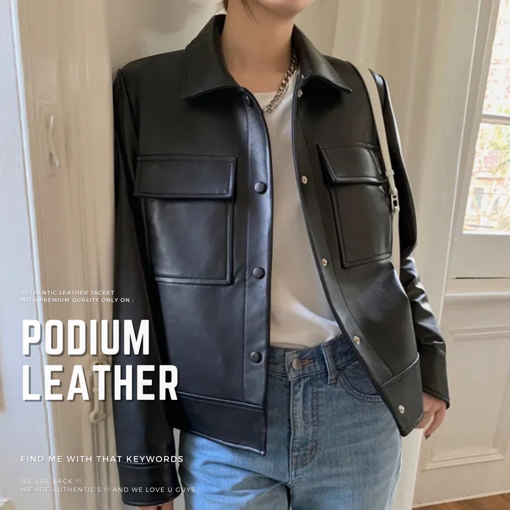 JAKET KULIT SEMI PRIA ORIGINAL 100% JUMBO ASLI KULIT DOMBA GARUT KEREN MOTOR DEWASA / JEKET KULIT PR