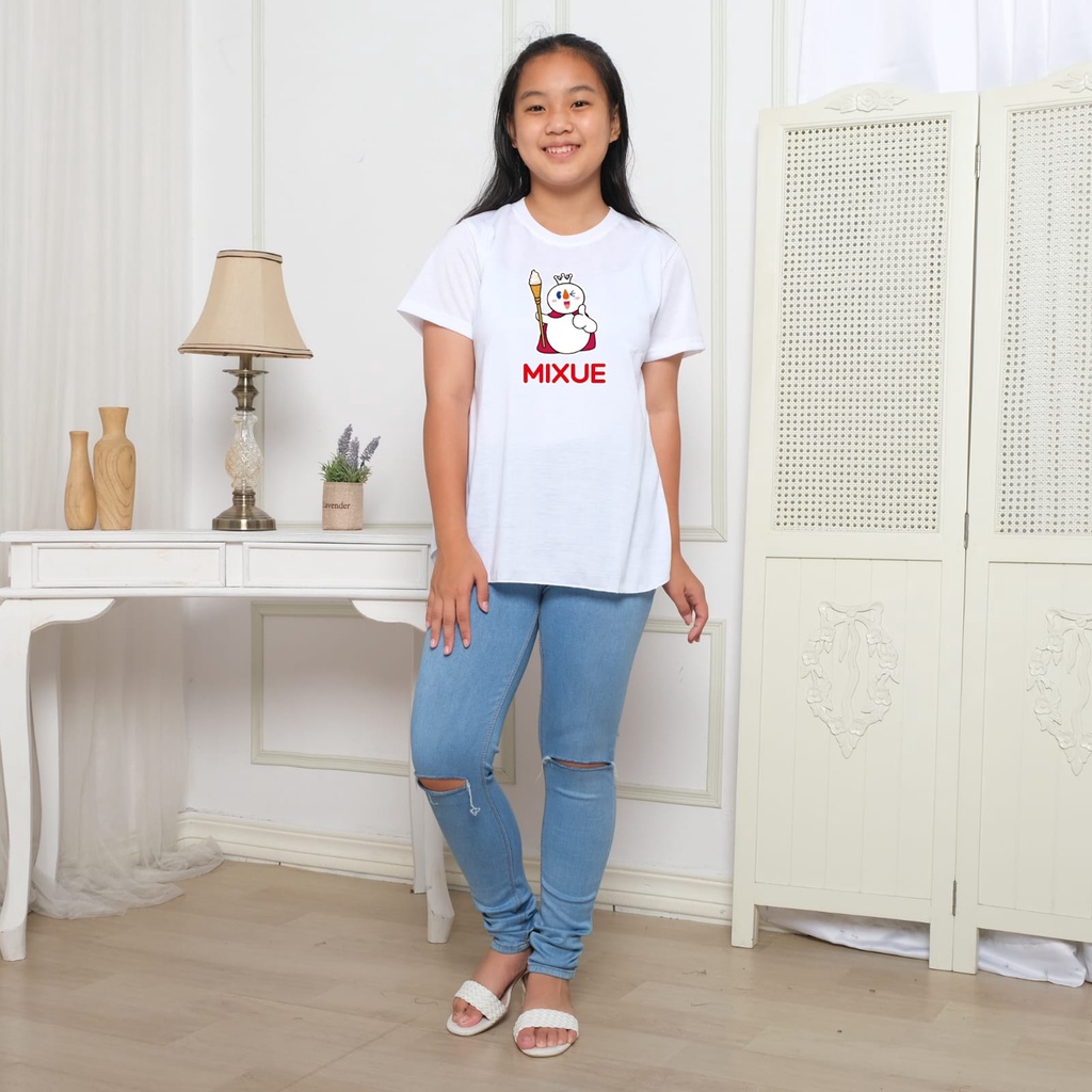 Kaos Casual Anak Perempuan Mixue Top 10-1 Tahun